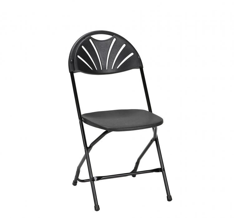 Fan Back Chairs -  Black